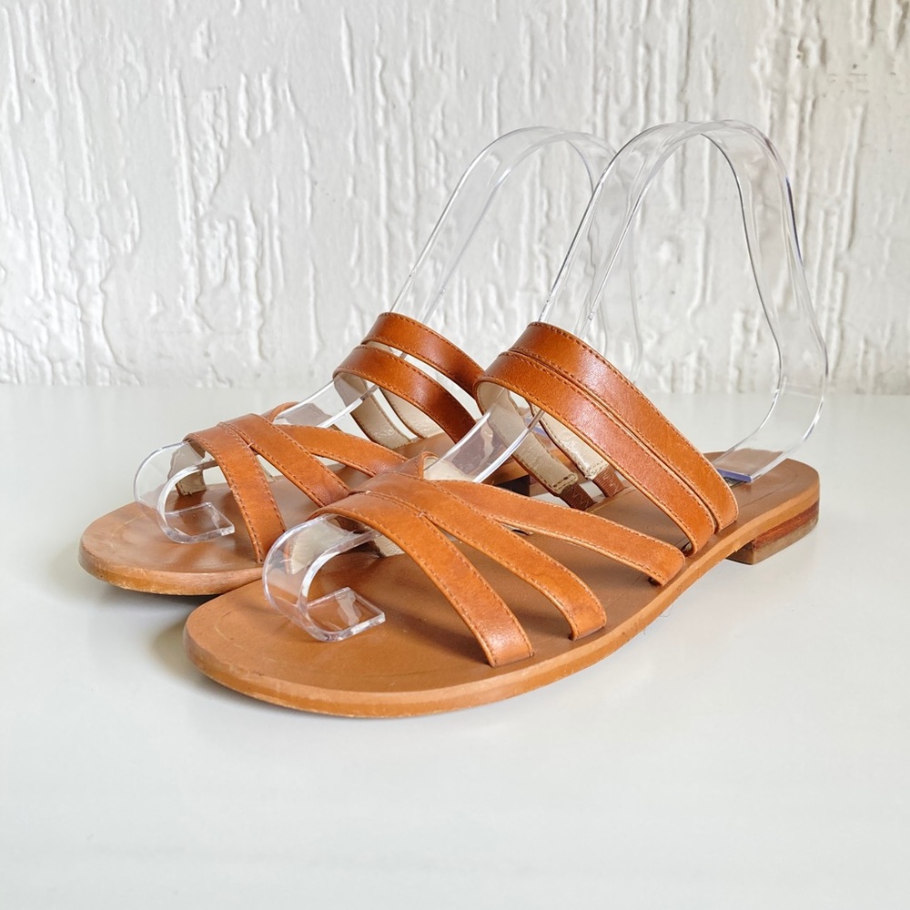 Louise et Cie Tan Brown Slip On Sandals Size 6